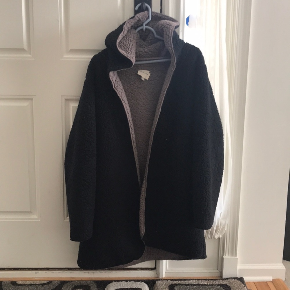 Black and mauve Teddy coat